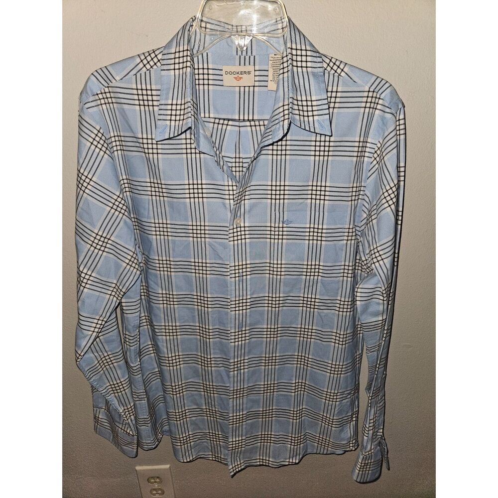 Dockers Shirt Men’s Blue Long Sleeve Classic Fit Sz M